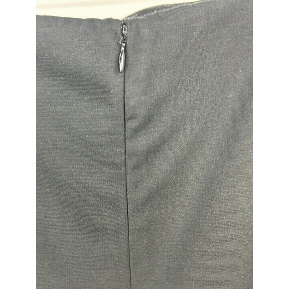 New Eloquii Women Sz 28 Straight Pencil Skirt Black Elastic Waist Back Zipper T2 - Picture 8 of 12